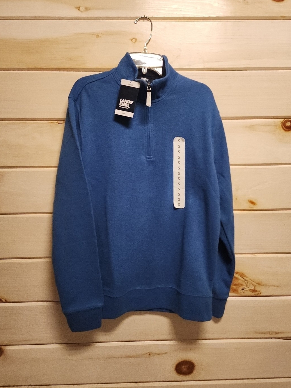 Lands' End Men's Royal Blue Half-Zip Sweater